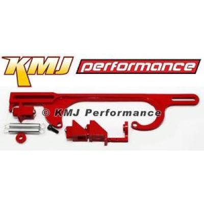 KMJ Performance Parts - Holley 4150 4160 Carburetor Throttle Bracket Assembly Kit Powder Coated Red