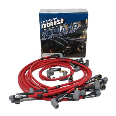 Moroso - Moroso 73685 Ultra 40 Spark Plug Wires SBC Chevy 327 350 383 400 Non-HEI Delco