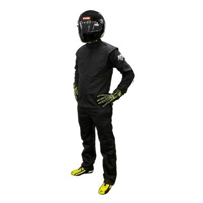 Velocita - Velocita DJ3 Small Black Double Layer Pro Logo Fire Suit Jacket SFI 3.2A/1 Rated