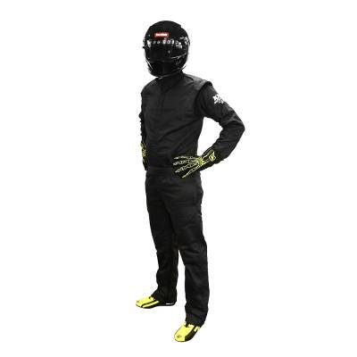 Velocita - Velocita DS2 X-Small Black 1pc VR2 Double Layer SFI 3.2a/1 Rated Logo Fire Suit