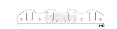 Flatout Gaskets - FORD SB SVO/YATES INTAKE Gaskets Port 1.35"x1.95" .050". Steelcore laminate w/silicone coating.(2)