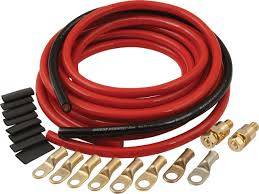 Quick Car - QuickCar 57-011 Battery Cable Kit 2 AWG Side Mount w/ 15' Red & 2' Black Wire