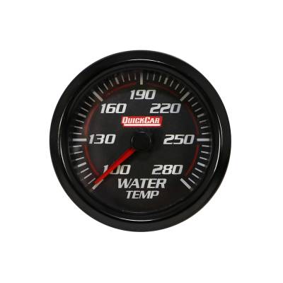 Quick Car - QuickCar 63-006 Redline LED Lit Black Face Water Temperature Digital Gauge