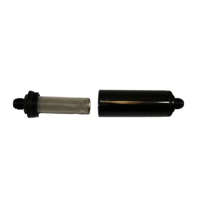 Assault Racing Products - ARC 4710BK Black Billet Aluminum In Line Race Fuel Filter 6" x 2" 10AN IMCA