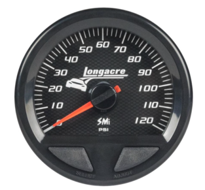 Longacre - SMi™ Elite Waterproof Gauges, Oil Pressure 0-120 psi, Sensor Included LON 46741