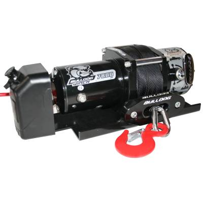 BullDog Winch - Bulldog Winch 10032 7800lb Trailer Winch With 50' Synthetic Rope