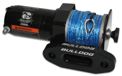 BullDog Winch - Bulldog Winch 15010 2000lb ATV Winch with Synthetic Rope