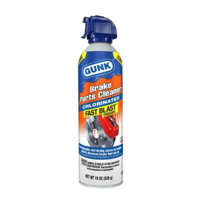 Gunk - 12 Cans of Gunk Brake Parts Cleaner w/Fast Blast Trigger - Chlorinated 19oz can - M720T