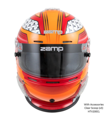 Zamp - Zamp RZ-62 Helmet Red / Orange Graphic Snell SA2020