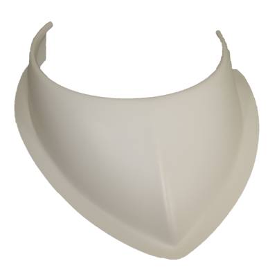 Dominator Race Products - Dominator Race Products DOM 523-WH Champion Hood Scoop – 3.5" Flat Bottom