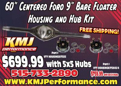 KMJ Performance Parts - 60" Floater Housing and Hubs Kit for 5x5 Bolt Pattern