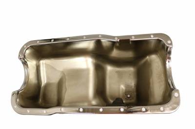 Assault Racing Products - 81-87 SBF Ford 351W E-F 100-150-250-350 Chrome Steel Oil Pan - Small Block 5.8L - ARC A8791