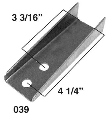 A & A Manufacturing - AA-039-A Channeled Fuel Cell Mounting Bracket, .085" Steel, 3/8" Holes