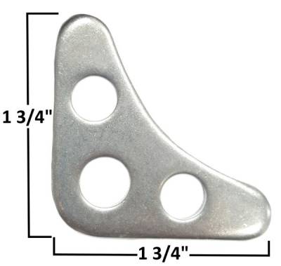 A & A Manufacturing - AA-080-A 3 Hole Gusset, 1/8" Steel