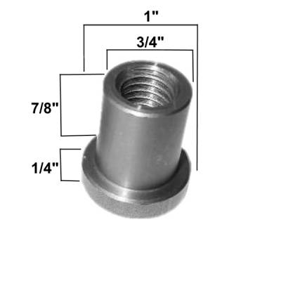 A & A Manufacturing - AA-138-B Steel Weld on Nut, 7/8" Long, 1/2"– 13 Right Hand Thread