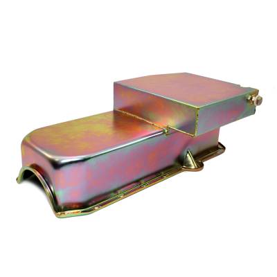 Assault Racing Products - SBC Small Block Chevy 2 Piece Rear Main Zinc Oil Pan 7qt Quart 350 383 ARC A7105Z