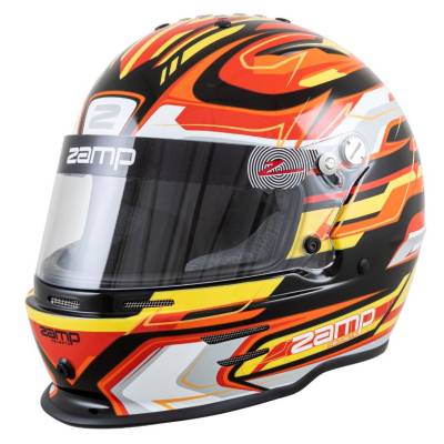 Zamp - ZAMP RZ-42Y Youth Graphic Helmet Black/Red/Orange 56CM