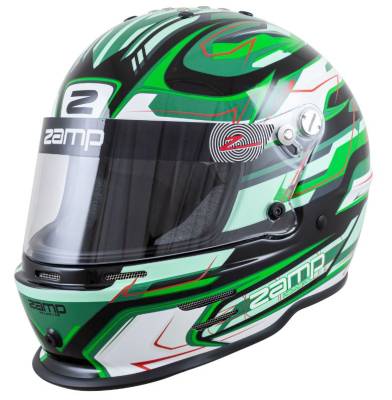 Zamp - ZAMP RZ-42Y Youth Graphic Helmet Black/Green/Light Green 54CM
