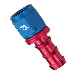 RoadRunner Performance - RoadRunner Performance STRAIGHT AN 6 RED/BLUE Push Lock Fitting RRP PL06-06FJRB