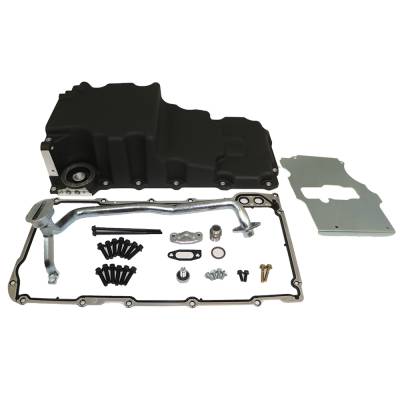 Assault Racing Products - Black LS Swap Conversion Oil Pan Retrofit Low Profile LS1 LS2 LS3 4.8 5.3 6.0