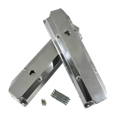 Assault Racing Products - Chrysler Big Block Short Bolt Fabricated Aluminum Valve Covers KMJ JM8097-8