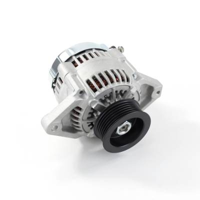 Assault Racing Products - Denso Style 90 Amp Mini Race Alternator with Serpentine Pulley KMJ ES1015