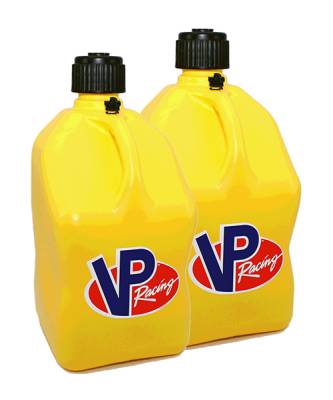 VP Racing Fuels - VP Fuel Square 2 Pack  5 Gallon Race Fuel Jugs - YELLOW