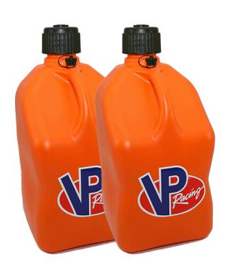 VP Racing Fuels - VP Fuel Square 2 Pack  5 Gallon Race Fuel Jugs - ORANGE