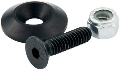 AllStar Performance - Allstar Performance Countersunk Bolts 1/4in w/ 1in Washer Black 10pk ALL18633