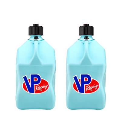 VP Racing Fuels - VP Fuel Square 2 Pack  5 Gallon Race Fuel Jugs - SKY BLUE