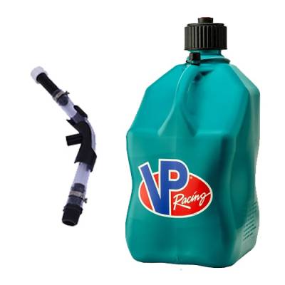 VP Racing Fuels - VP Racing Square Fuel Jug with Hose and Bender - CARIBBEAN BLUE