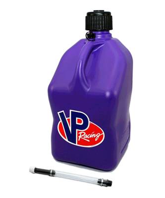 VP Racing Fuels - VP Racing 5 Gallon Square Fuel Jug + 1 Filler Hose - PURPLE