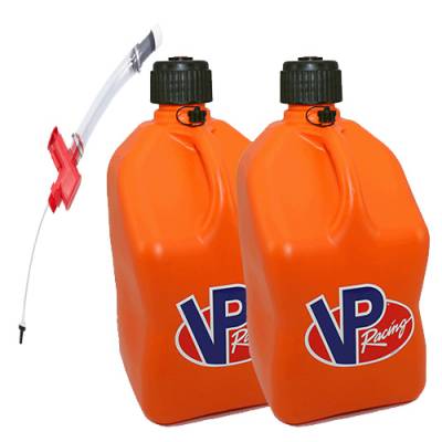 VP Racing Fuels - 2-VP Racing Square Fuel Jugs with Trigger Hose - ORANGE