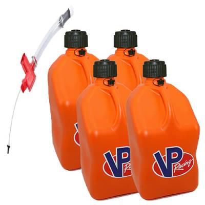 VP Racing Fuels - 4-VP Racing Square Fuel Jugs with Trigger Hose - ORANGE