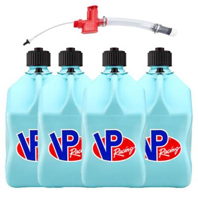 VP Racing Fuels - 4-VP Racing Square Fuel Jugs with Trigger Hose - SKY BLUE