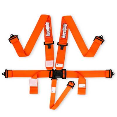 Racequip - Racequip ORANGE 5 Point 16.1 SFI Latch & Link Belt Set
