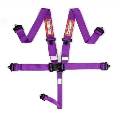 Racequip - Racequip PURPLE 5 Point 16.1 SFI Latch & Link Belt Set