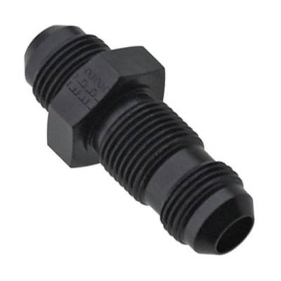 Black -10 AN Flare Straight Bulkhead