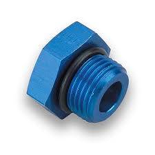 Fittings - O-Ring Fittings  - Fragola - -6 AN Port Plug-9/16"x18 Thread-Blue-O-Ring Included