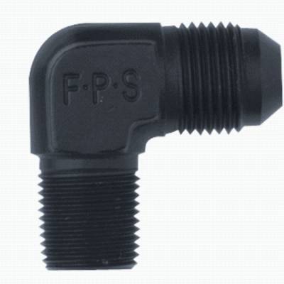 Black 90 Degree-10 AN to 1/2" Pipe Adapter