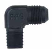 Black 90 Degree-4 AN to 1/4" Pipe Adapter