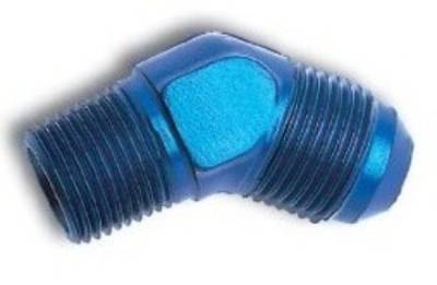 Blue 45 Degree-6 AN to 1/4" Pipe Adapter