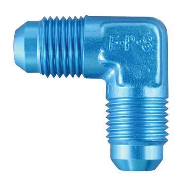 Aluminum AN Fittings - 90 Degree Flare Union Fittings - Fragola - -3AN 90 Degree Union-Blue
