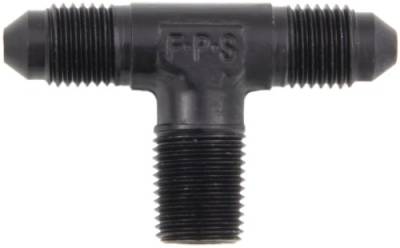 Aluminum AN Fittings - Aluminum Flare to Pipe Tee Fittings - Fragola - Black -3 AN Male Run Tee to 1/8" Pipe