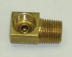 1/8" NPT x 3/16" Female Flare 90 Fitting