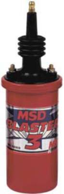 MSD 8223 Blaster 3 Ignition Coil Canister Round Oil Filled Red
