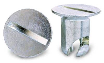 Steel Quick Fastener Buttons: 7/16" oval head: .500" grip