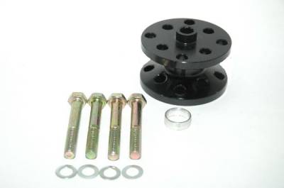 ARC 18175 1.75" Billet Black Aluminum Universal Fan Spacer - Ford/Chevy Stock Car Modified