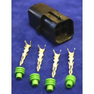 Ignition and Electrical - Misc. Electrical - American Autowire - American Autowire 500315 Male 4 Way Weather-PAC Connector