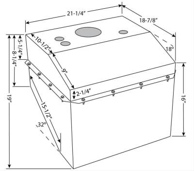 JAZ Products - JAZ Products 285-722-01 22-Gallon Man-O-War Fuel Cell 21-1/4 L x 18-7/8 W x 19 H - Image 4